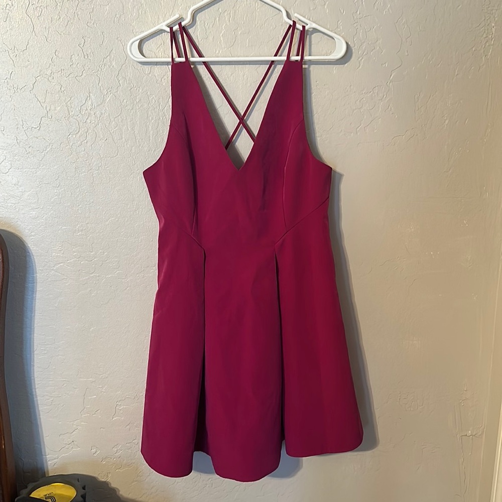 Topshop Plum Purple Mini Dress Size 10